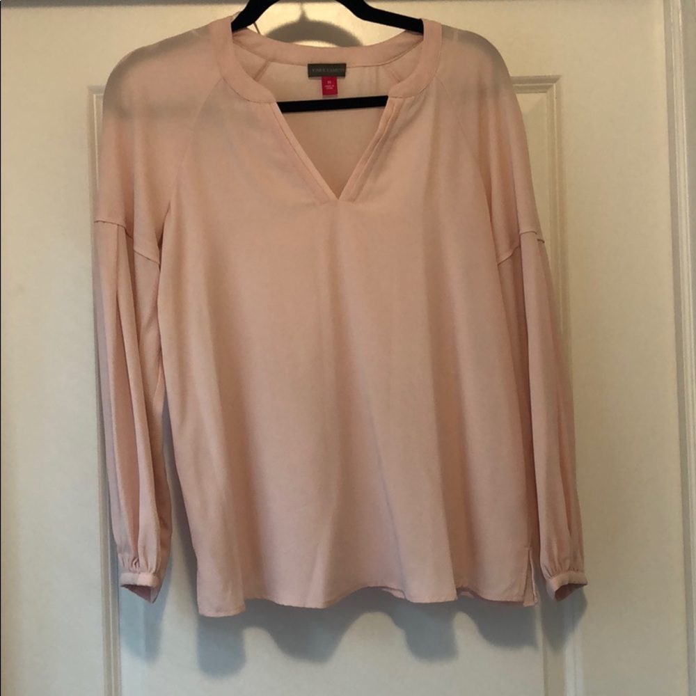 vince camuto pink blouse size xs
